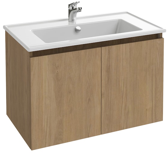 Pack Meuble TOLBIAC 80 2 Portes Sans Miroir. Finition ''Chêne Colorado'' CEB2358-ECD By Jacob Delafon Paris
