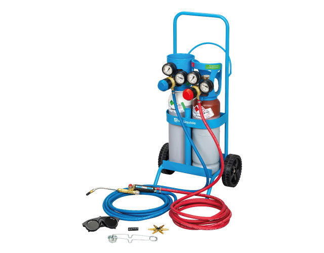 Poste de soudage oxygène et Acétylène Air Liquide OXYFLAM™ 500 idéal sûr, ultra léger, idéal pour les travaux des professionnels sur chantier - livré complet prêt a fonctionner