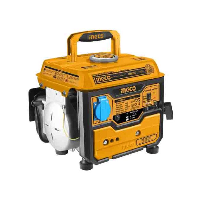 Générateur INGCO 1.00 KW - Produit du courant alternatif de 220 V + 12 Volts - Moteur essence 2 temps refroidi par air (0.65kW) - réservoir 4L - Pour utilisation en domestique ou chantier.