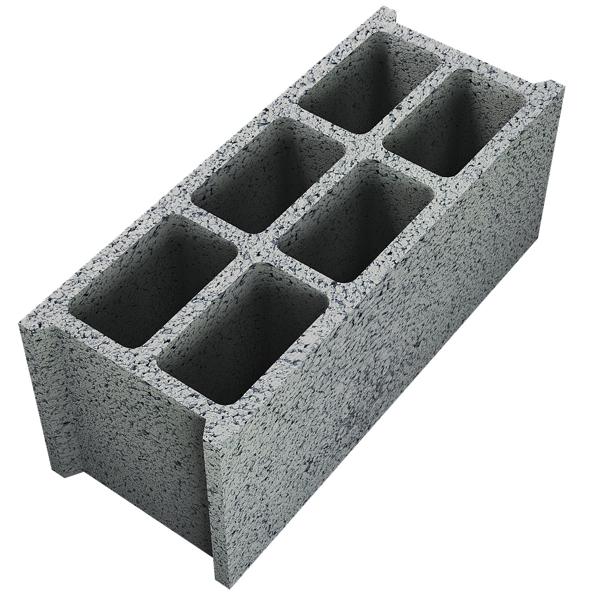 Bloc creux béton 20X20X50 utilisé en murs de remplissage, structures semi-portantes - Conforme selon Norme Marocaine NM 10.1.009
