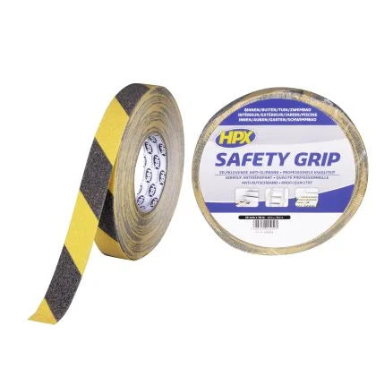 Ruban Anti-dérapant jaune/noir 25mmx18m OCAI  SY2518X