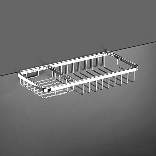 Toilet paper holder, chrome finish combined with stainless steel, 128*50*105 mm - RONDA 6646800