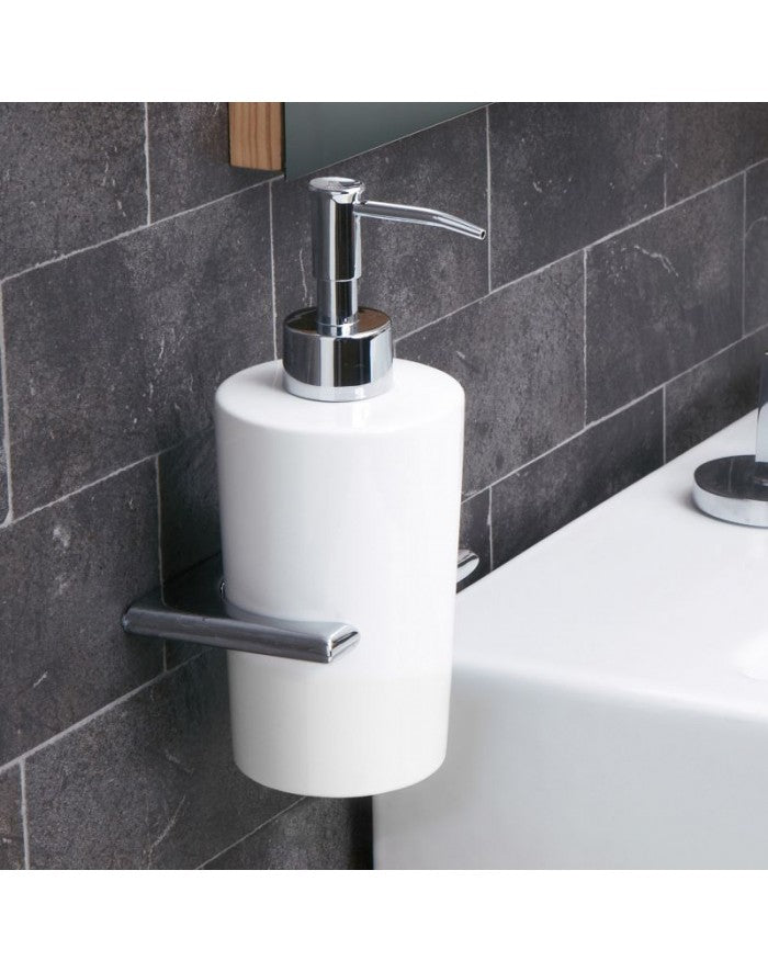 Toilet paper holder, chrome finish combined with stainless steel, 128*50*105 mm - RONDA 6646800