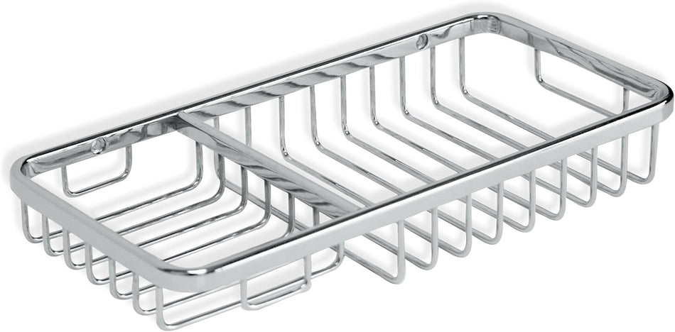 Toilet paper holder, chrome finish combined with stainless steel, 128*50*105 mm - RONDA 6646800
