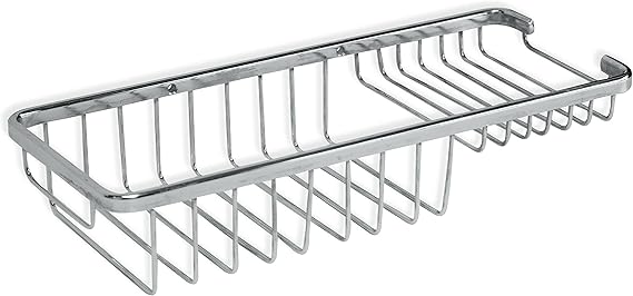 Toilet paper holder, chrome finish combined with stainless steel, 128*50*105 mm - RONDA 6646800