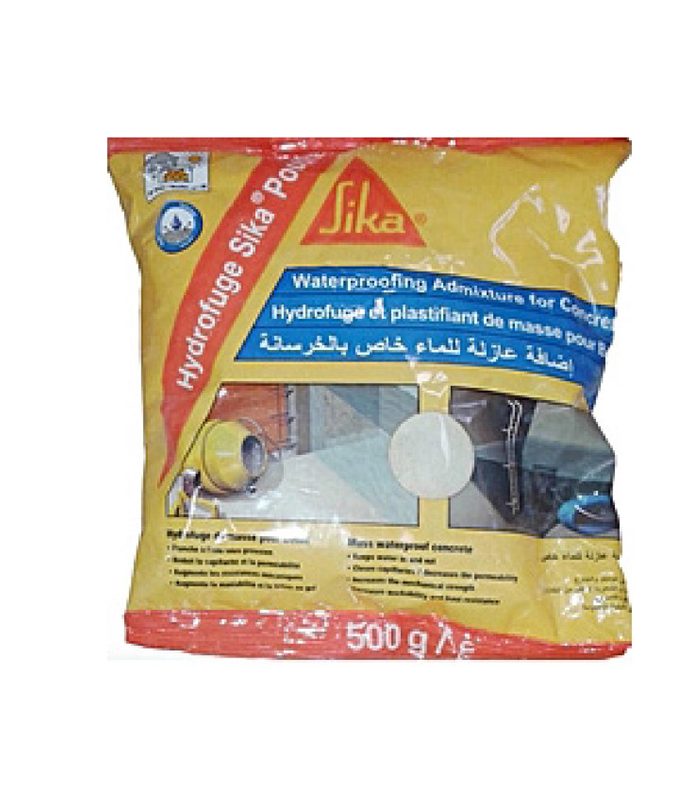 Sika® hydrofuge poudre 500 Gr, Poudre de couleur grise, est un adjuvant du béton qui allie les avantages des plastifiants et des hydrofuges de masse.