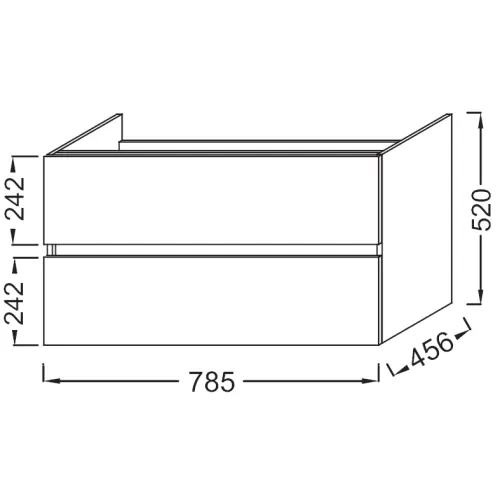 Pack Meuble TOLBIAC 80 2 Portes Sans Miroir. Finition ''Chêne Colorado'' CEB2358-ECD By Jacob Delafon Paris