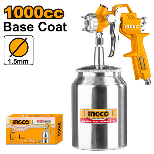 1L aluminium spray gun, 1.5mm nozzle. Pressure 3-4 bar.