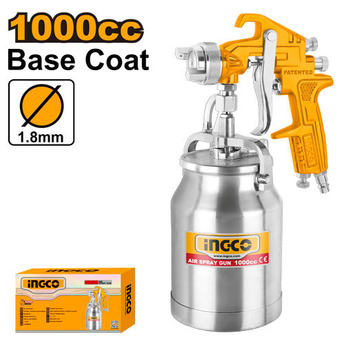 Spray gun 1L, 1.8mm nozzle. Pressure 3-4 bar. For base coat.