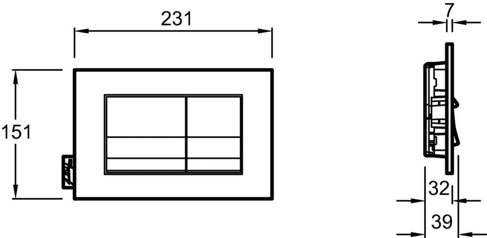 Chrome Dual Flush Plate E20858-CP By Jacob Delafon Paris