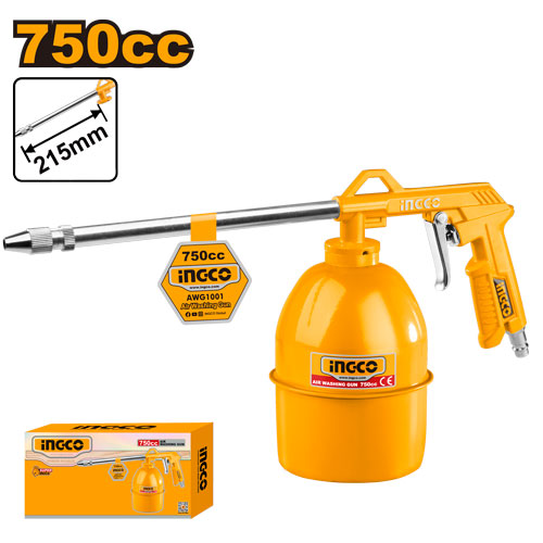 Pistolet de nettoyage avec buse de 215mm. Capacité 0.75L, pression 4 bar.