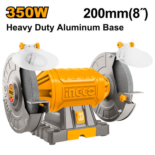 Touret à meuler 350W, vitesse 2950 tr/min - Permet d'aiguiser ou de polir vos outils facilement. - Binashop