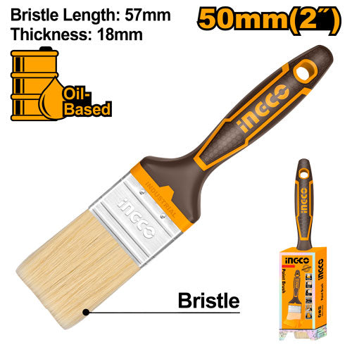 2" paintbrush for oil painting. High-quality bristles, designer plastic handle.