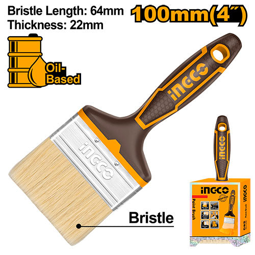 4" oil paint brush. High-quality bristles, designer plastic handle.