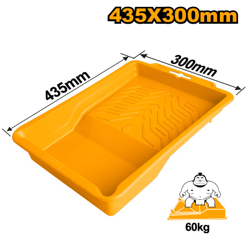Plastic paint tray. Dimensions: 435x300x75mm.