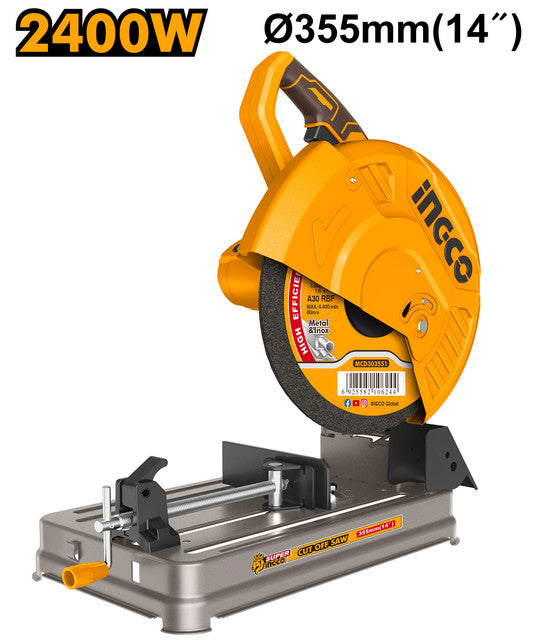 Metal cut-off saw 2400W, 355mm blade. Max capacity: round tube 100mm.