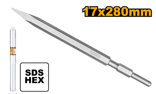 Pointed chisel 17x280mm. For PDB13008 hammer.