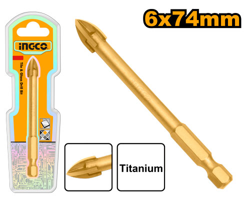 Foret carbure pour carrelage et verre. Diamètre 6mm.