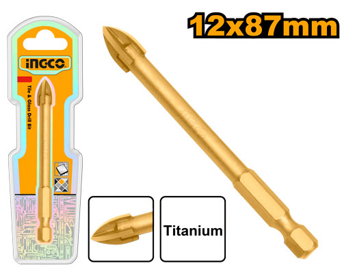 Foret carbure pour carrelage et verre. Diamètre 12mm.
