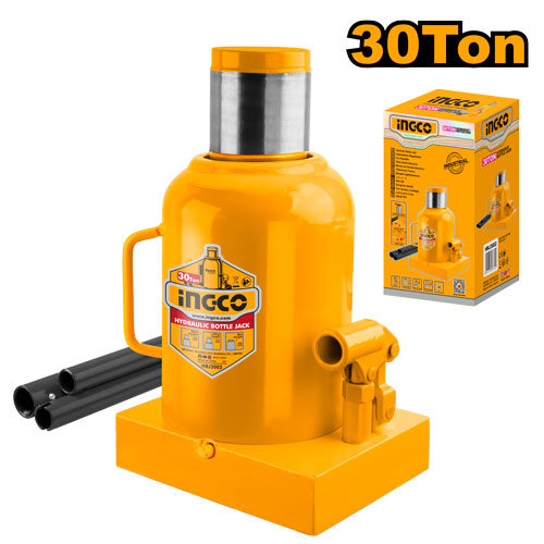 Cric bouteille 30T. Hauteur min 260mm, max 430mm.