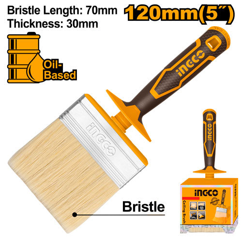 5" flat brush for oil painting. Bristle length 70mm.