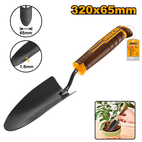 Garden trowel 320x65mm, carbon steel.