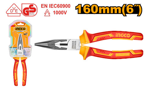 Pince à long bec isolée 6", 1000V.