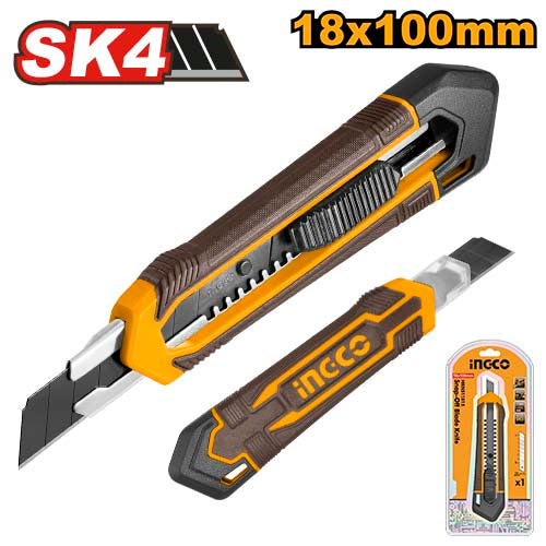 Cutter 18mm, blade 18x100mm SK5. Length 179mm.