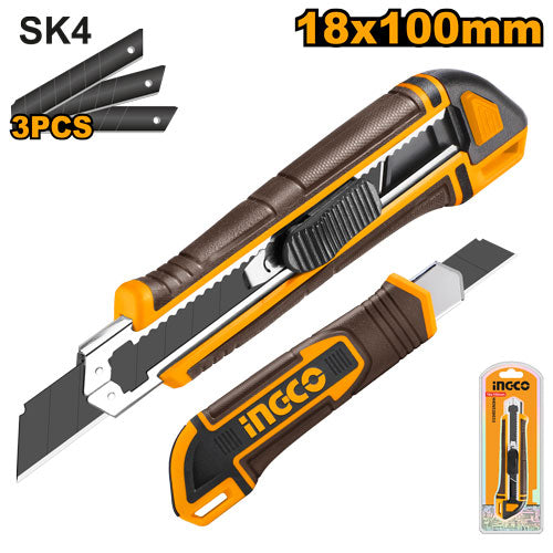 18mm cutter with 3 SK4 18x100mm blades. Length 167mm.