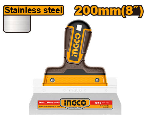 Putty knife 200mm, carbon steel blade.