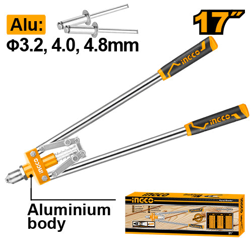 Pince à rivet alu pour rivets 2.4, 3.2, 4, 4.8mm.
