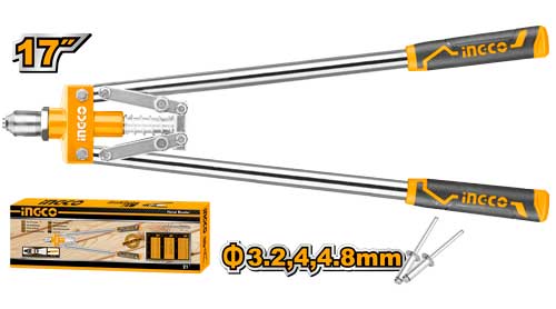 Pince à Rivet Taille : 17 Taille de rivet Applicable: 3.2mm,4mm,4.8mm Matériel : acier + aluminium
