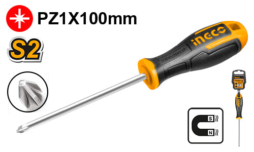 Pozidriv screwdriver PZ1, diameter 5mm, length 100mm.