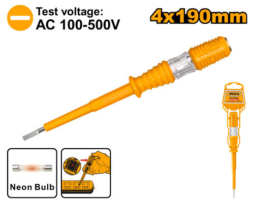 Slotted screwdriver SL5.5 magnetic, S2. Length 100mm.
