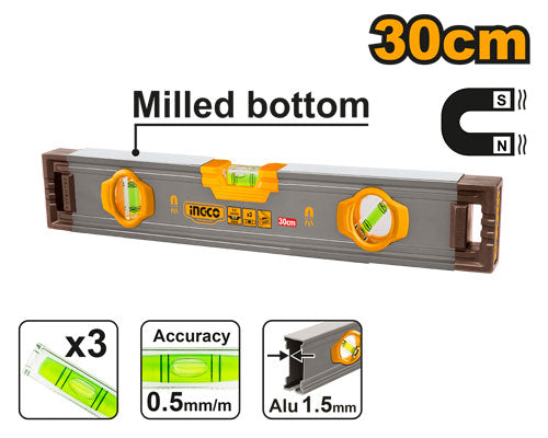 Niveau alu magnétique 30cm.