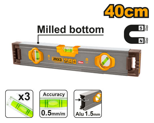 Niveau alu magnétique 40cm.