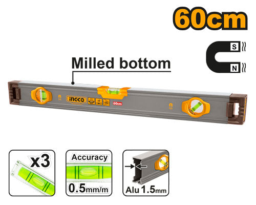 Niveau alu magnétique 60cm.
