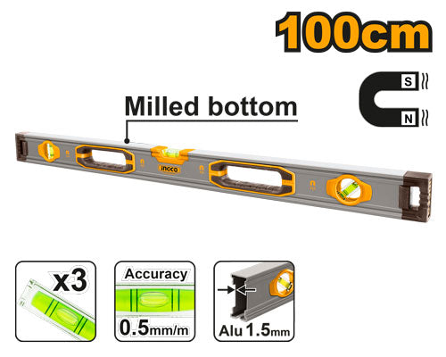 Niveau alu magnétique 100cm.