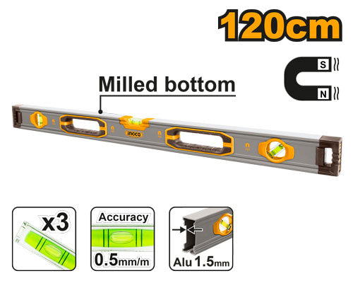 Niveau alu magnétique 120cm.