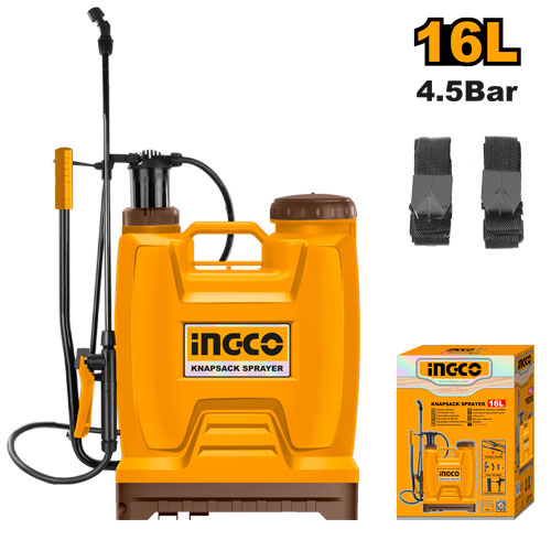 Pulvérisateur à dos 16L, pression 4.5 BAR. Lance fibre verre - Buse réglable du jet à la brume Grand récipient spécialement conçu pour pulvériser de plus grandes surfaces