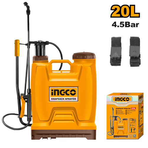 Pulvérisateur à dos 20L, pression 4.5 BAR - Buse réglable, du jet à la brume Grand réservoir spécialement conçu pour pulvériser de grandes surfaces