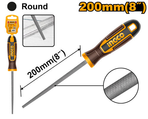 Lime ronde acier 200mm, T12.