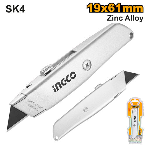 Snap-off blade knife, zinc body.
