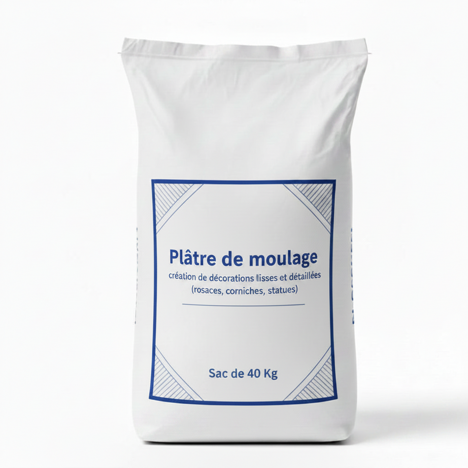 Plâtre MOULAGE fin pour reproduction de pièces détaillées d'ornement - Sac 40 Kg