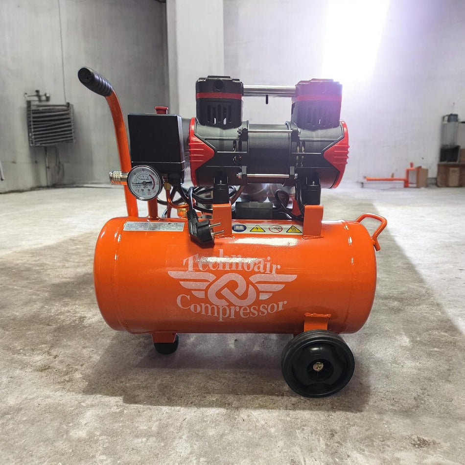 Compresseur d'air silencieux 24 litres - TECHNOAIR - robuste et fiable - sans huile