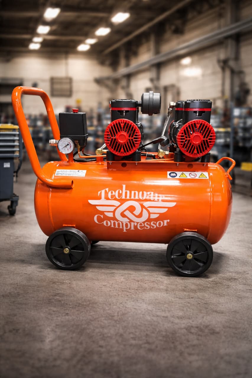 Compresseur d'air silencieux 50 litres - TECHNOAIR - robuste et fiable - sans huile