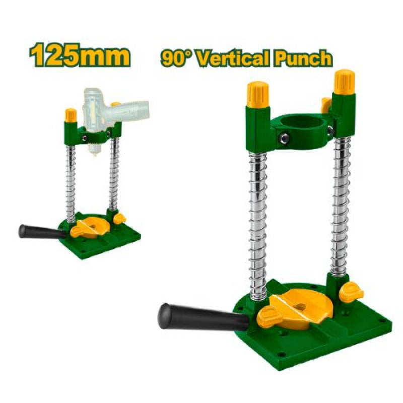 Vertical Drilling Stand Aluminum Alloy Base & Body Stand Capacity: 43mm Useful Length: 125mm Packing by Color Box JADEVER JDADS2543