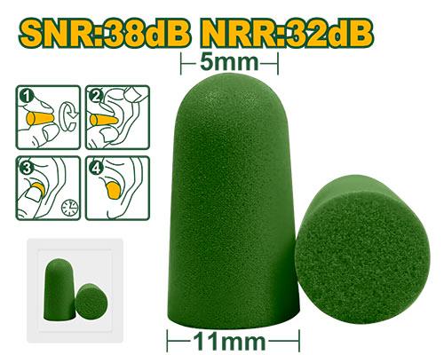 Bouchon d'oreille Conforme à la structure de l'oreille, sûr et hygiénique Fabriqué à partir de mousse de polyuréthane, lisse et ultra souple Emballé par poly sac JADEVER JDEA1828