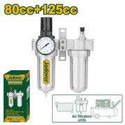 Air filtration units 1 piece/set
Optional size: 1/4"
Filter fineness: 40µm
Capacity: 80cc+125cc
Filter element material: Copper
Packed in JADEVER JDFF6506 color box