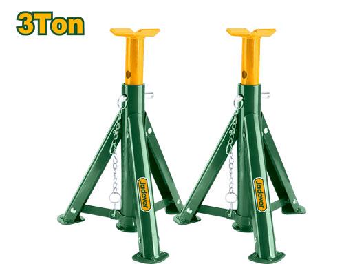 Jack Stand 3 ton (2 pcs/pair) Min. Height: 286 mm Max. Height: 401 mm Packed by color box JADEVER JDHJ3503